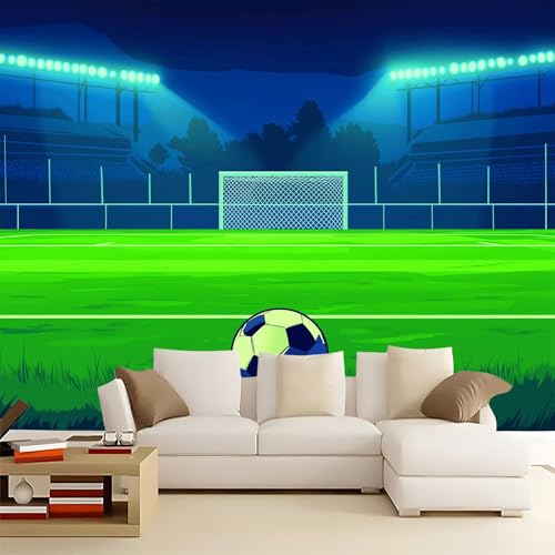 WHUOEUCO 3D Foto Tapete Cartoon Fußballfeld 300x210 cm Motivtapeten Wandbild Vlies Fototapete Poster Wandtapete, für Schlafzimmer Wohnzimmer TV-Hintergrund Wanddeko WHUOEUCO 3D Foto Tapete Cartoon Fußballfeld 300x210 cm Motivtapeten Wandbild Vlies Fototapete Poster Wandtapete, für Schlafzimmer Wohnzimmer TV-Hintergrund Wanddeko von WHUOEUCO