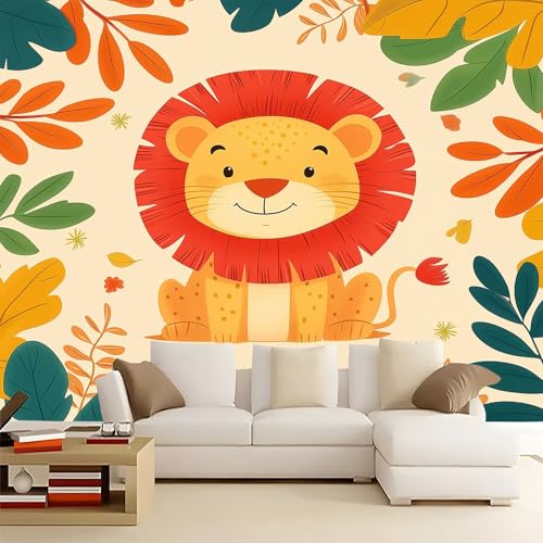 WHUOEUCO 3D Foto Tapete Cartoon Löwenblatt 350x256 cm Motivtapeten Wandbild Vlies Fototapete Poster Wandtapete, für Schlafzimmer Wohnzimmer TV-Hintergrund Wanddeko WHUOEUCO 3D Foto Tapete Cartoon Löwenblatt 350x256 cm Motivtapeten Wandbild Vlies Fototapete Poster Wandtapete, für Schlafzimmer Wohnzimmer TV-Hintergrund Wanddeko von WHUOEUCO