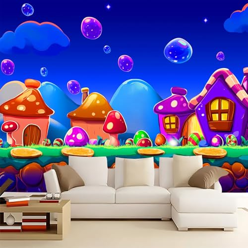 WHUOEUCO 3D Foto Tapete Cartoon Pilzhaus 400x280 cm Motivtapeten Wandbild Vlies Fototapete Poster Wandtapete, für Schlafzimmer Wohnzimmer TV-Hintergrund Wanddeko WHUOEUCO 3D Foto Tapete Cartoon Pilzhaus 400x280 cm Motivtapeten Wandbild Vlies Fototapete Poster Wandtapete, für Schlafzimmer Wohnzimmer TV-Hintergrund Wanddeko von WHUOEUCO