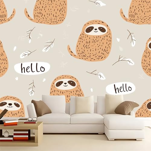 WHUOEUCO 3D Foto Tapete Cartoon Tierfaultier 400x280 cm Motivtapeten Wandbild Vlies Fototapete Poster Wandtapete, für Schlafzimmer Wohnzimmer TV-Hintergrund Wanddeko WHUOEUCO 3D Foto Tapete Cartoon Tierfaultier 400x280 cm Motivtapeten Wandbild Vlies Fototapete Poster Wandtapete, für Schlafzimmer Wohnzimmer TV-Hintergrund Wanddeko von WHUOEUCO