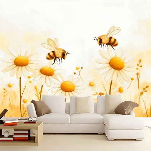 WHUOEUCO 3D Foto Tapete Chrysanthemenbiene 350x256 cm Motivtapeten Wandbild Vlies Fototapete Poster Wandtapete, für Schlafzimmer Wohnzimmer TV-Hintergrund Wanddeko WHUOEUCO 3D Foto Tapete Chrysanthemenbiene 350x256 cm Motivtapeten Wandbild Vlies Fototapete Poster Wandtapete, für Schlafzimmer Wohnzimmer TV-Hintergrund Wanddeko von WHUOEUCO