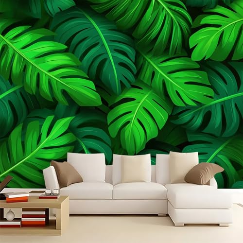 WHUOEUCO 3D Foto Tapete Grüne Palmblätter 250x175 cm Motivtapeten Wandbild Vlies Fototapete Poster Wandtapete, für Schlafzimmer Wohnzimmer TV-Hintergrund Wanddeko WHUOEUCO 3D Foto Tapete Grüne Palmblätter 250x175 cm Motivtapeten Wandbild Vlies Fototapete Poster Wandtapete, für Schlafzimmer Wohnzimmer TV-Hintergrund Wanddeko von WHUOEUCO