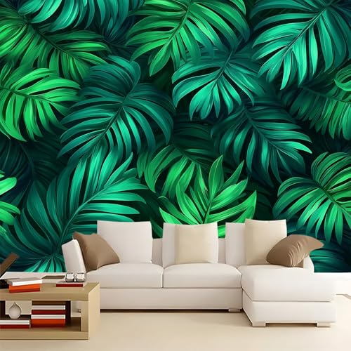 WHUOEUCO 3D Foto Tapete Grüne Palmblätter 400x280 cm Motivtapeten Wandbild Vlies Fototapete Poster Wandtapete, für Schlafzimmer Wohnzimmer TV-Hintergrund Wanddeko WHUOEUCO 3D Foto Tapete Grüne Palmblätter 400x280 cm Motivtapeten Wandbild Vlies Fototapete Poster Wandtapete, für Schlafzimmer Wohnzimmer TV-Hintergrund Wanddeko von WHUOEUCO
