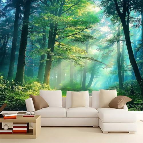WHUOEUCO 3D Foto Tapete Grüne Waldlandschaft 200x140 cm Motivtapeten Wandbild Vlies Fototapete Poster Wandtapete, für Schlafzimmer Wohnzimmer TV-Hintergrund Wanddeko WHUOEUCO 3D Foto Tapete Grüne Waldlandschaft 200x140 cm Motivtapeten Wandbild Vlies Fototapete Poster Wandtapete, für Schlafzimmer Wohnzimmer TV-Hintergrund Wanddeko von WHUOEUCO