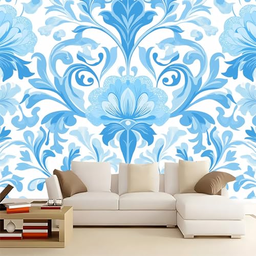 WHUOEUCO 3D Foto Tapete Hellblaue Blumen 250x175 cm Motivtapeten Wandbild Vlies Fototapete Poster Wandtapete, für Schlafzimmer Wohnzimmer TV-Hintergrund Wanddeko WHUOEUCO 3D Foto Tapete Hellblaue Blumen 250x175 cm Motivtapeten Wandbild Vlies Fototapete Poster Wandtapete, für Schlafzimmer Wohnzimmer TV-Hintergrund Wanddeko von WHUOEUCO