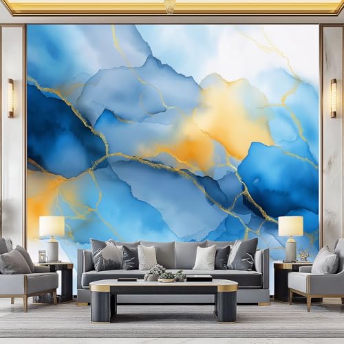 WHUOEUCO 3D Foto Tapete Marmorblaue Textur 500x280 cm Motivtapeten Wandbild Vlies Fototapete Poster Wandtapete, für Schlafzimmer Wohnzimmer TV-Hintergrund Wanddeko WHUOEUCO 3D Foto Tapete Marmorblaue Textur 500x280 cm Motivtapeten Wandbild Vlies Fototapete Poster Wandtapete, für Schlafzimmer Wohnzimmer TV-Hintergrund Wanddeko von WHUOEUCO