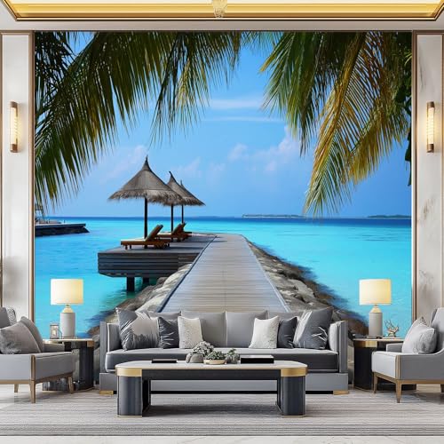 WHUOEUCO 3D Foto Tapete Meerblick Insel Holzbrücke 300x210 cm Motivtapeten Wandbild Vlies Fototapete Poster Wandtapete, für Schlafzimmer Wohnzimmer TV-Hintergrund Wanddeko WHUOEUCO 3D Foto Tapete Meerblick Insel Holzbrücke 300x210 cm Motivtapeten Wandbild Vlies Fototapete Poster Wandtapete, für Schlafzimmer Wohnzimmer TV-Hintergrund Wanddeko von WHUOEUCO
