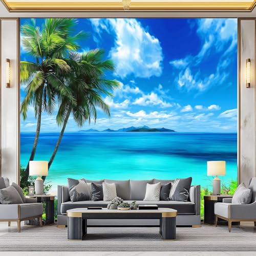 WHUOEUCO 3D Foto Tapete Ozeaninsel-Palmenlandschaft 350x256 cm Motivtapeten Wandbild Vlies Fototapete Poster Wandtapete, für Schlafzimmer Wohnzimmer TV-Hintergrund Wanddeko WHUOEUCO 3D Foto Tapete Ozeaninsel-Palmenlandschaft 350x256 cm Motivtapeten Wandbild Vlies Fototapete Poster Wandtapete, für Schlafzimmer Wohnzimmer TV-Hintergrund Wanddeko von WHUOEUCO