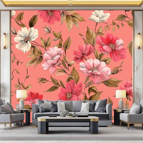 WHUOEUCO 3D Foto Tapete Rosa Blumen 400x280 cm Motivtapeten Wandbild Vlies Fototapete Poster Wandtapete, für Schlafzimmer Wohnzimmer TV-Hintergrund Wanddeko WHUOEUCO 3D Foto Tapete Rosa Blumen 400x280 cm Motivtapeten Wandbild Vlies Fototapete Poster Wandtapete, für Schlafzimmer Wohnzimmer TV-Hintergrund Wanddeko von WHUOEUCO