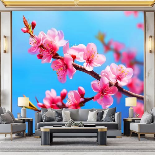 WHUOEUCO 3D Foto Tapete Rosa Kirschblüten 350x256 cm Motivtapeten Wandbild Vlies Fototapete Poster Wandtapete, für Schlafzimmer Wohnzimmer TV-Hintergrund Wanddeko WHUOEUCO 3D Foto Tapete Rosa Kirschblüten 350x256 cm Motivtapeten Wandbild Vlies Fototapete Poster Wandtapete, für Schlafzimmer Wohnzimmer TV-Hintergrund Wanddeko von WHUOEUCO