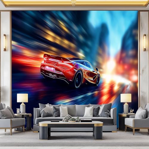 WHUOEUCO 3D Foto Tapete Stadtsportwagen 350x256 cm Motivtapeten Wandbild Vlies Fototapete Poster Wandtapete, für Schlafzimmer Wohnzimmer TV-Hintergrund Wanddeko WHUOEUCO 3D Foto Tapete Stadtsportwagen 350x256 cm Motivtapeten Wandbild Vlies Fototapete Poster Wandtapete, für Schlafzimmer Wohnzimmer TV-Hintergrund Wanddeko von WHUOEUCO