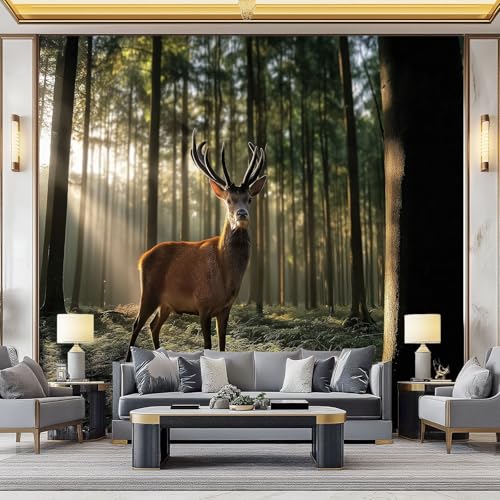 WHUOEUCO 3D Foto Tapete Tier Elch 350x256 cm Motivtapeten Wandbild Vlies Fototapete Poster Wandtapete, für Schlafzimmer Wohnzimmer TV-Hintergrund Wanddeko WHUOEUCO 3D Foto Tapete Tier Elch 350x256 cm Motivtapeten Wandbild Vlies Fototapete Poster Wandtapete, für Schlafzimmer Wohnzimmer TV-Hintergrund Wanddeko von WHUOEUCO