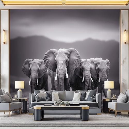 WHUOEUCO 3D Foto Tapete Tierischer Grauer Elefant 350x256 cm Motivtapeten Wandbild Vlies Fototapete Poster Wandtapete, für Schlafzimmer Wohnzimmer TV-Hintergrund Wanddeko WHUOEUCO 3D Foto Tapete Tierischer Grauer Elefant 350x256 cm Motivtapeten Wandbild Vlies Fototapete Poster Wandtapete, für Schlafzimmer Wohnzimmer TV-Hintergrund Wanddeko von WHUOEUCO