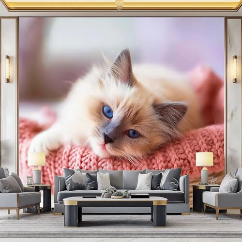 WHUOEUCO 3D Foto Tapete Tierkorb Katze 300x210 cm Motivtapeten Wandbild Vlies Fototapete Poster Wandtapete, für Schlafzimmer Wohnzimmer TV-Hintergrund Wanddeko WHUOEUCO 3D Foto Tapete Tierkorb Katze 300x210 cm Motivtapeten Wandbild Vlies Fototapete Poster Wandtapete, für Schlafzimmer Wohnzimmer TV-Hintergrund Wanddeko von WHUOEUCO