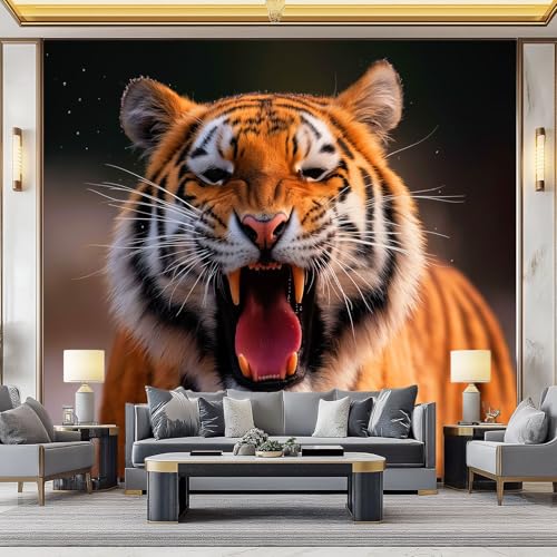 WHUOEUCO 3D Foto Tapete Tiertiger 300x210 cm Motivtapeten Wandbild Vlies Fototapete Poster Wandtapete, für Schlafzimmer Wohnzimmer TV-Hintergrund Wanddeko WHUOEUCO 3D Foto Tapete Tiertiger 300x210 cm Motivtapeten Wandbild Vlies Fototapete Poster Wandtapete, für Schlafzimmer Wohnzimmer TV-Hintergrund Wanddeko von WHUOEUCO