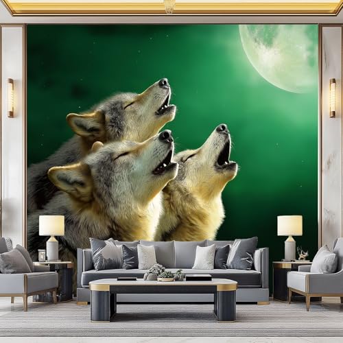 WHUOEUCO 3D Foto Tapete Tierwolf 200x140 cm Motivtapeten Wandbild Vlies Fototapete Poster Wandtapete, für Schlafzimmer Wohnzimmer TV-Hintergrund Wanddeko WHUOEUCO 3D Foto Tapete Tierwolf 200x140 cm Motivtapeten Wandbild Vlies Fototapete Poster Wandtapete, für Schlafzimmer Wohnzimmer TV-Hintergrund Wanddeko von WHUOEUCO