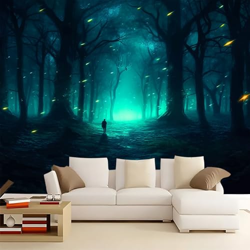 WHUOEUCO 3D Foto Tapete Waldglühwürmchen 400x280 cm Motivtapeten Wandbild Vlies Fototapete Poster Wandtapete, für Schlafzimmer Wohnzimmer TV-Hintergrund Wanddeko WHUOEUCO 3D Foto Tapete Waldglühwürmchen 400x280 cm Motivtapeten Wandbild Vlies Fototapete Poster Wandtapete, für Schlafzimmer Wohnzimmer TV-Hintergrund Wanddeko von WHUOEUCO
