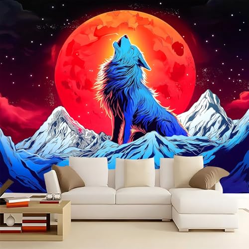 WHUOEUCO 3D Foto Tapete Zeichentricktier Wolf 250x175 cm Motivtapeten Wandbild Vlies Fototapete Poster Wandtapete, für Schlafzimmer Wohnzimmer TV-Hintergrund Wanddeko WHUOEUCO 3D Foto Tapete Zeichentricktier Wolf 250x175 cm Motivtapeten Wandbild Vlies Fototapete Poster Wandtapete, für Schlafzimmer Wohnzimmer TV-Hintergrund Wanddeko von WHUOEUCO