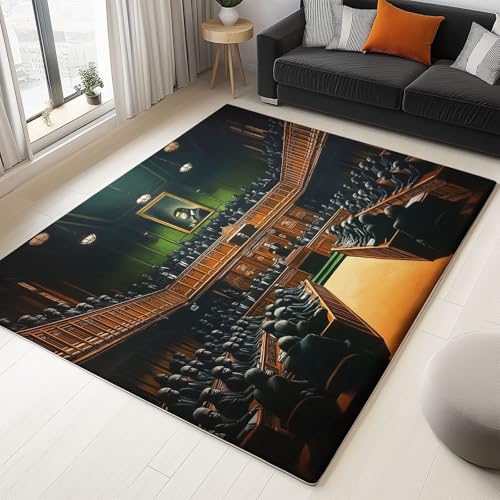 WHUOEUCO Teppich Kurzflor Modern 80x150cm Ape Konferenz Teppich Wohnzimmer Waschbar, Super Weich rutschfest Flauschig Teppiche für Schlafzimmer Esszimmer Kinderzimmer von WHUOEUCO