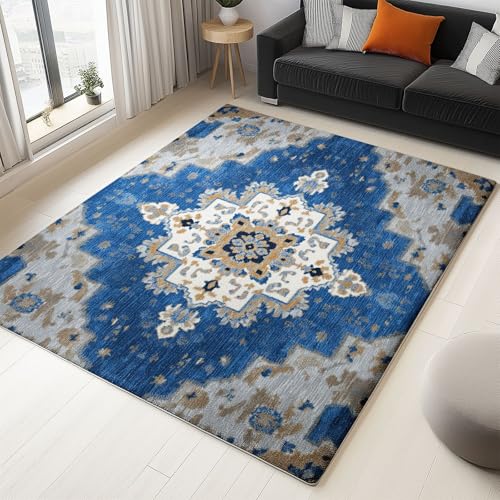 WHUOEUCO Teppich Wohnzimmer 120x180cm Ethnisch Druck Modern Kurzflor Anti-Rutsch Teppiche, für Schlafzimmer, Raumdekoration, Weiche Flauschiger Teppich WHUOEUCO Teppich Wohnzimmer 120x180cm Ethnisch Druck Modern Kurzflor Anti-Rutsch Teppiche, für Schlafzimmer, Raumdekoration, Weiche Flauschiger Teppich von WHUOEUCO