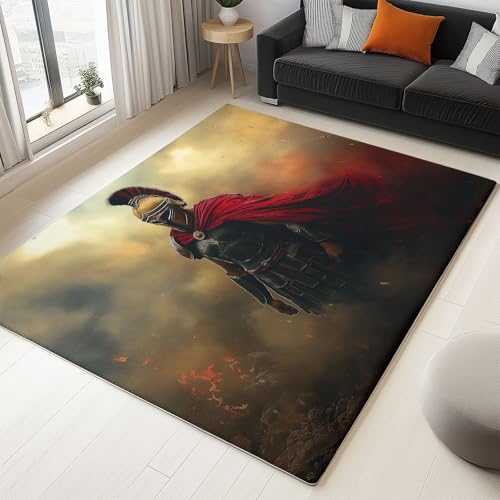 WHUOEUCO Teppich Wohnzimmer 120x180cm Spartanisch Waschbarer Kurzflor Teppiche, rutschfest 3D-Druckdesign, Pflegeleicht – Für Flur, Schlafzimmer & Esszimmer WHUOEUCO Teppich Wohnzimmer 120x180cm Spartanisch Waschbarer Kurzflor Teppiche, rutschfest 3D-Druckdesign, Pflegeleicht – Für Flur, Schlafzimmer & Esszimmer von WHUOEUCO