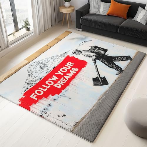 WHUOEUCO Teppich Wohnzimmer 140x200cm Berge Alter Mann Briefe Modern Kurzflor Anti-Rutsch Teppiche, für Schlafzimmer, Raumdekoration, Weiche Flauschiger Teppich WHUOEUCO Teppich Wohnzimmer 140x200cm Berge Alter Mann Briefe Modern Kurzflor Anti-Rutsch Teppiche, für Schlafzimmer, Raumdekoration, Weiche Flauschiger Teppich von WHUOEUCO