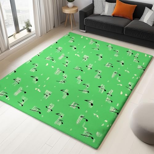 WHUOEUCO Teppich Wohnzimmer 160x230cm Grüne Note Waschbarer Kurzflor Teppiche, rutschfest 3D-Druckdesign, Pflegeleicht – Für Flur, Schlafzimmer & Esszimmer WHUOEUCO Teppich Wohnzimmer 160x230cm Grüne Note Waschbarer Kurzflor Teppiche, rutschfest 3D-Druckdesign, Pflegeleicht – Für Flur, Schlafzimmer & Esszimmer von WHUOEUCO
