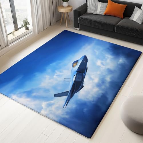 WHUOEUCO Teppich Wohnzimmer 60x120cm Kämpfer Modern Kurzflor Anti-Rutsch Teppiche, für Schlafzimmer, Raumdekoration, Weiche Flauschiger Teppich von WHUOEUCO