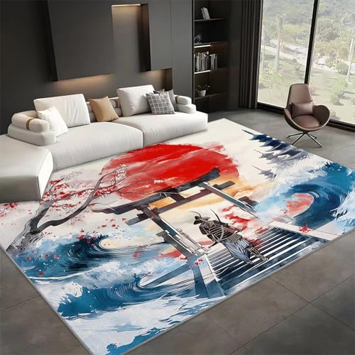 WHUOEUCO Teppich Wohnzimmer Japanische Samurai Torii-Tor 80x150cm Großer Flauschiger Kurzflor Teppich, Waschbarer Moderner rutschfest Teppiche für Esszimmer Küchen Schlafzimmer WHUOEUCO Teppich Wohnzimmer Japanische Samurai Torii-Tor 80x150cm Großer Flauschiger Kurzflor Teppich, Waschbarer Moderner rutschfest Teppiche für Esszimmer Küchen Schlafzimmer von WHUOEUCO