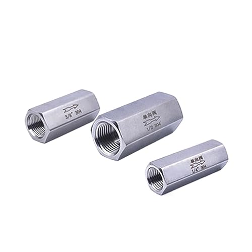 1/2 "3/4" BSPP Weibliche Volle Ports Einweg Luft Rückschlagventil 304 Edelstahl Wasser Flüssigkeit Kompressor Einweg(2PCS,0.5 Inch) von WHVAVFQI