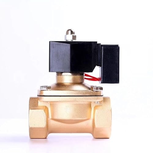 1-1/2 Zoll normalerweise geschlossenes Messing-Magnetventil, 24 Stunden ohne Wärme, energiesparend, 24 V, 12 V, 220 V, 110 V, G-Gewinde(G-240VAC-VITON-SEAL) von WHVAVFQI