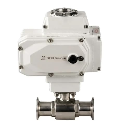 1 STÜCK 25 mm hohe Plattform elektrisches Kugelventil 220 V 110 V 12 V 24 V Edelstahl Klemmtyp Schnellinstallation gerades Kugelventil(110VAC) von WHVAVFQI