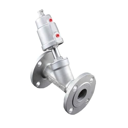 1 STÜCKE DN32 edelstahl flansch pneumatische winkel sitz ventil normalerweise geschlossen pneumatische ventil for dampf licht öl(CLOSED-DOUBLE ACTING) von WHVAVFQI