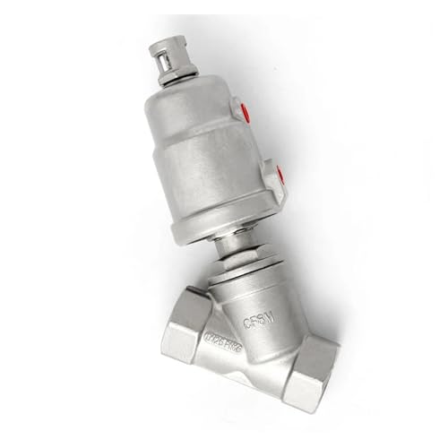 25 Edelstahl pneumatischer Antrieb Schrägsitzventil 16bar for Dampf Gas Öl normalerweise geschlossenes pneumatisches Sitzventil(Single Acting) von WHVAVFQI