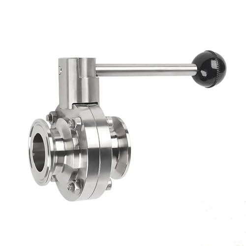 3/4“ 1” 1-1/2" 2" 19/25/38/45/51/63mm Edelstahl 304 Schmetterlingsventil Tri Clamp 50.5/64/77,5mm(57mm Ferrule 77.5) von WHVAVFQI