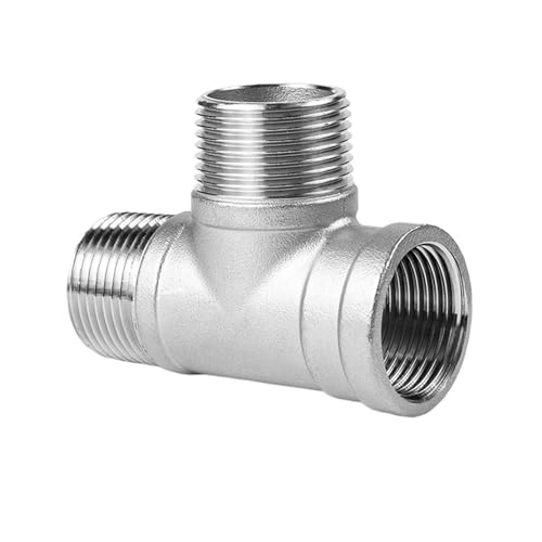 304 stainless steel outer and inner tee inner and outer wire tee internal thread water heater water pipe joint accessories 4 points 6 points(G1/2) von WHVAVFQI
