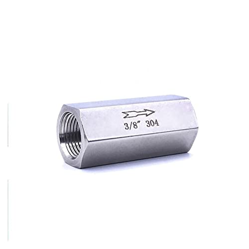 Rückschlagventile Edelstahl 304 G1/4 Zoll Innengewinde Britischer Standard Volldurchlass Einweg-Luftrückschlagventil Gasöl Wasserventil(1/4Inch) von WHVAVFQI