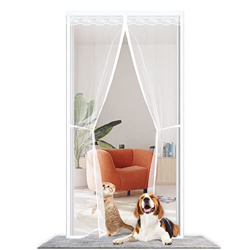 Fliegengitter Balkontür Magnet 60x185cm,Mückenschutz Tür mit kinderleichter Klebemontage ohne Bohren, Magnetischer Fliegenvorhang,Magnetvorhang Insektenschutz für Türen und Terrassen,Weiß Fliegengitter Balkontür Magnet 60x185cm,Mückenschutz Tür mit kinderleichter Klebemontage ohne Bohren, Magnetischer Fliegenvorhang,Magnetvorhang Insektenschutz für Türen und Terrassen,Weiß von WHXQSH