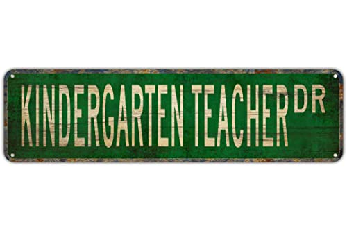 Metall-Blechschilder Kindergarten Lehrer Dr. Lustige Metallschilder Vintage Schild Retro Blechschilder Aluminium Metallschild für Schlafzimmer Küche Garten Wand Bab Club Kaffee Hängeschild von WHYATT