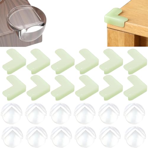 WHYCNJL 24 Stück Kindereckenschutz Transparenter Gummieckenschutz Nachteckenschutz Sicherheitsset Für Tisch Und Möbel Weich Und Sicher Geruchlos von WHYCNJL