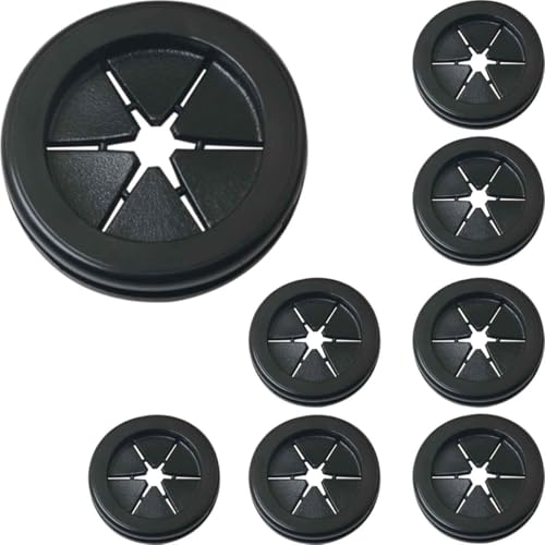 WHYHKJ 8 Stück 32mm Doppelseitiger Schutzdichtung, Umweltfreundliche Gummidichtung, Kabelschutz, Staubschutz, Kabelschutz, Drahtbohren, Schwarz von WHYHKJ