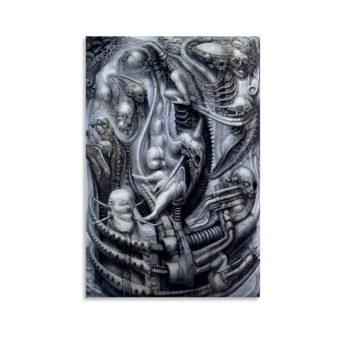 WHYUOH Biomechanisches Kunstposter für H.R. Giger, Poster, Leinwand, Wandkunst, Heimdekoration, Malerei, dekorative Poster für Wohnzimmer, Schlafzimmer, 30 x 45 cm, ungerahmter Stil WHYUOH Biomechanisches Kunstposter für H.R. Giger, Poster, Leinwand, Wandkunst, Heimdekoration, Malerei, dekorative Poster für Wohnzimmer, Schlafzimmer, 30 x 45 cm, ungerahmter Stil von WHYUOH