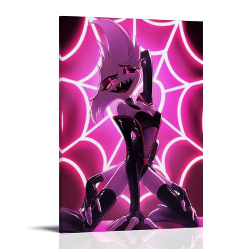 WHYUOH Helluva Boss Hazbin Hotel, amerikanisches Fernsehen, Cartoon-Poster, Leinwand, Wandkunst, Heimdekoration, Gemälde, dekorative Poster für Wohnzimmer, Schlafzimmer, 30 x 45 cm, Rahmenstil WHYUOH Helluva Boss Hazbin Hotel, amerikanisches Fernsehen, Cartoon-Poster, Leinwand, Wandkunst, Heimdekoration, Gemälde, dekorative Poster für Wohnzimmer, Schlafzimmer, 30 x 45 cm, Rahmenstil von WHYUOH