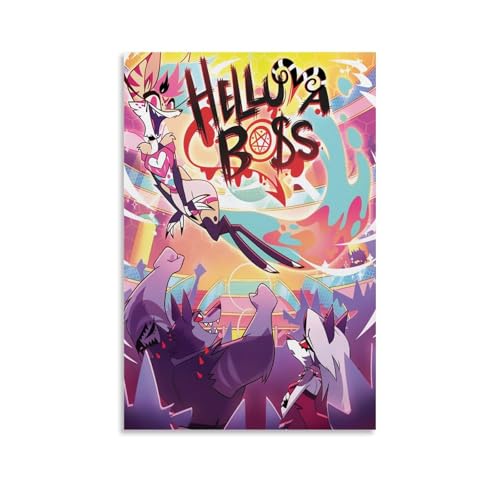 WHYUOH Helluva Boss Hazbin Hotel, amerikanisches Fernsehen, Cartoon-Poster, Leinwand, Wandkunst, Heimdekoration, Gemälde, dekorative Poster für Wohnzimmer, Schlafzimmer, 30 x 45 cm, ungerahmter Stil WHYUOH Helluva Boss Hazbin Hotel, amerikanisches Fernsehen, Cartoon-Poster, Leinwand, Wandkunst, Heimdekoration, Gemälde, dekorative Poster für Wohnzimmer, Schlafzimmer, 30 x 45 cm, ungerahmter Stil von WHYUOH