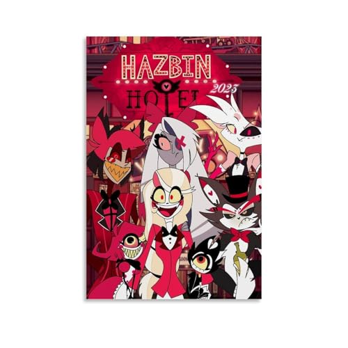 WHYUOH Helluva Boss Hazbin Hotel, amerikanisches Fernsehen, Cartoon-Poster, Leinwand, Wandkunst, Heimdekoration, Gemälde, dekorative Poster für Wohnzimmer, Schlafzimmer, 30 x 45 cm, ungerahmter Stil WHYUOH Helluva Boss Hazbin Hotel, amerikanisches Fernsehen, Cartoon-Poster, Leinwand, Wandkunst, Heimdekoration, Gemälde, dekorative Poster für Wohnzimmer, Schlafzimmer, 30 x 45 cm, ungerahmter Stil von WHYUOH