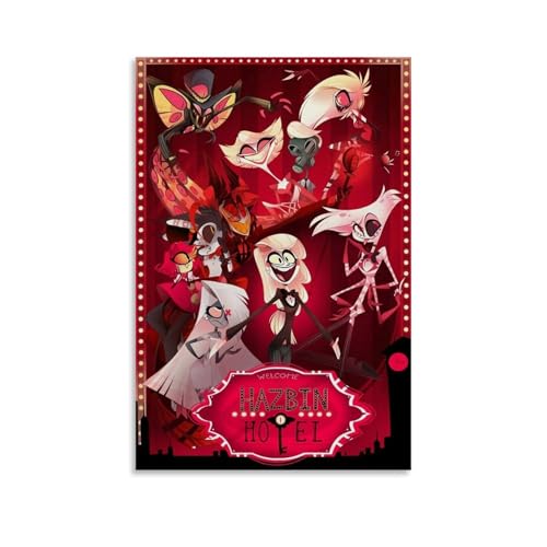 WHYUOH Helluva Boss Hazbin Hotel, amerikanisches Fernsehen, Cartoon-Poster, Leinwand, Wandkunst, Heimdekoration, Gemälde, dekorative Poster für Wohnzimmer, Schlafzimmer, 30 x 45 cm, ungerahmter Stil WHYUOH Helluva Boss Hazbin Hotel, amerikanisches Fernsehen, Cartoon-Poster, Leinwand, Wandkunst, Heimdekoration, Gemälde, dekorative Poster für Wohnzimmer, Schlafzimmer, 30 x 45 cm, ungerahmter Stil von WHYUOH