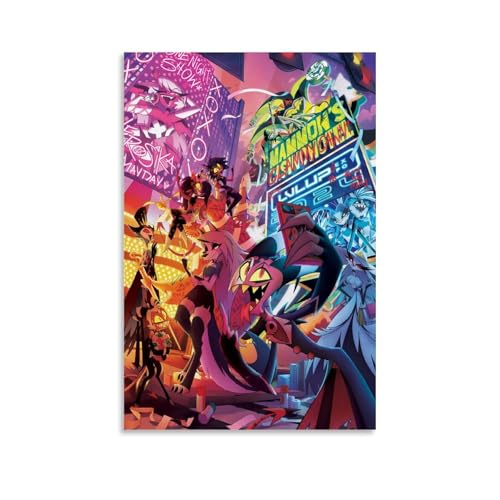 WHYUOH Helluva Boss Hazbin Hotel, amerikanisches Fernsehen, Cartoon-Poster, Leinwand, Wandkunst, Heimdekoration, Gemälde, dekorative Poster für Wohnzimmer, Schlafzimmer, 40 x 60 cm, ungerahmter Stil WHYUOH Helluva Boss Hazbin Hotel, amerikanisches Fernsehen, Cartoon-Poster, Leinwand, Wandkunst, Heimdekoration, Gemälde, dekorative Poster für Wohnzimmer, Schlafzimmer, 40 x 60 cm, ungerahmter Stil von WHYUOH