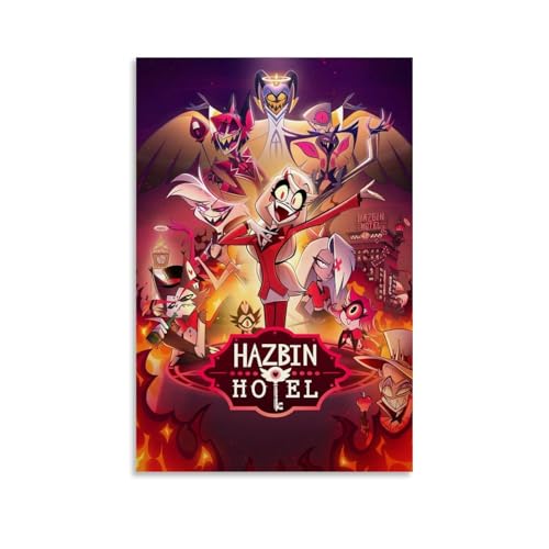WHYUOH Helluva Boss Hazbin Hotel, amerikanisches Fernsehen, Cartoon-Poster, Leinwand, Wandkunst, Heimdekoration, Gemälde, dekorative Poster für Wohnzimmer, Schlafzimmer, 50 x 75 cm, ungerahmter Stil WHYUOH Helluva Boss Hazbin Hotel, amerikanisches Fernsehen, Cartoon-Poster, Leinwand, Wandkunst, Heimdekoration, Gemälde, dekorative Poster für Wohnzimmer, Schlafzimmer, 50 x 75 cm, ungerahmter Stil von WHYUOH