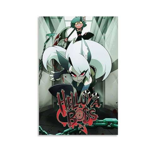 WHYUOH Helluva Boss Hazbin Hotel, amerikanisches Fernsehen, Cartoon-Poster, Leinwand, Wandkunst, Heimdekoration, Gemälde, dekorative Poster für Wohnzimmer, Schlafzimmer, 60 x 90 cm, ungerahmter Stil WHYUOH Helluva Boss Hazbin Hotel, amerikanisches Fernsehen, Cartoon-Poster, Leinwand, Wandkunst, Heimdekoration, Gemälde, dekorative Poster für Wohnzimmer, Schlafzimmer, 60 x 90 cm, ungerahmter Stil von WHYUOH