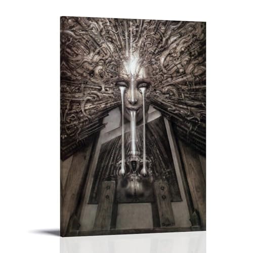 WHYUOH Necronom IV Poster für H.R. Giger, Poster, Leinwand, Wandkunst, Heimdekoration, Gemälde, dekorative Poster für Wohnzimmer, Schlafzimmer, 60 x 90 cm, Rahmenstil WHYUOH Necronom IV Poster für H.R. Giger, Poster, Leinwand, Wandkunst, Heimdekoration, Gemälde, dekorative Poster für Wohnzimmer, Schlafzimmer, 60 x 90 cm, Rahmenstil von WHYUOH